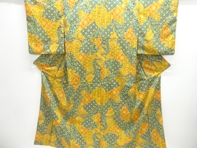 JAPANESE KIMONO / KOMON / FLORAL SARASA